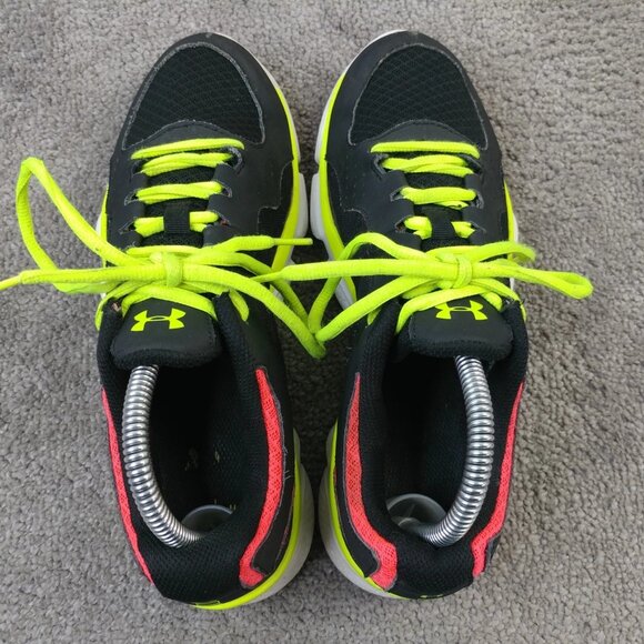 Under Armour Micro G Assert Womens Size 8 Running Shoes Black Yellow Pink Low - Picture 8 of 11
